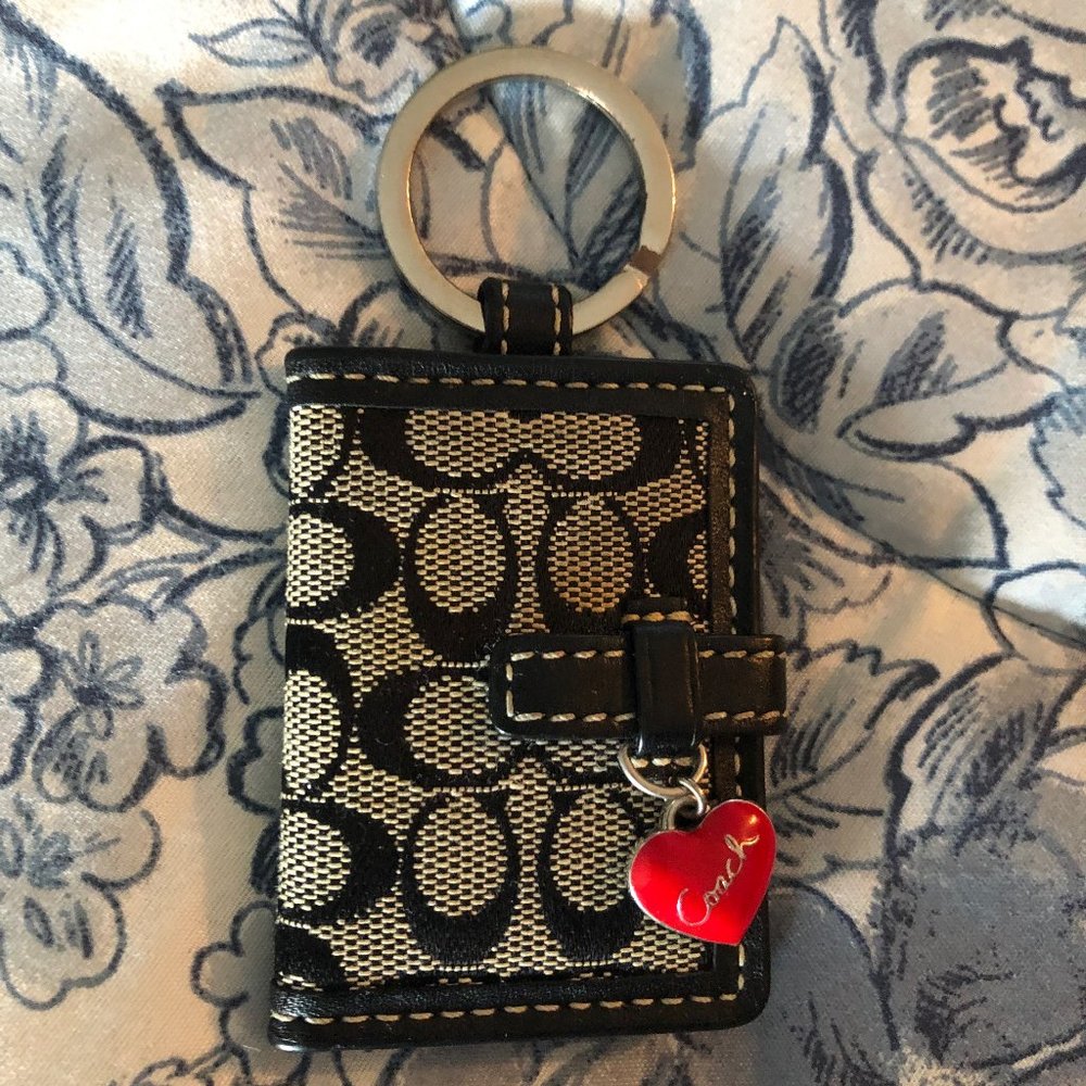 Coach Picture Frame Keychain in Signature Canvas